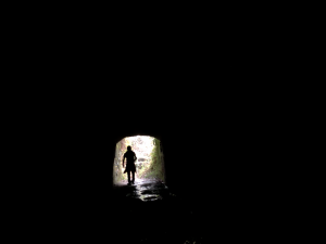 over the darkness tunnel.